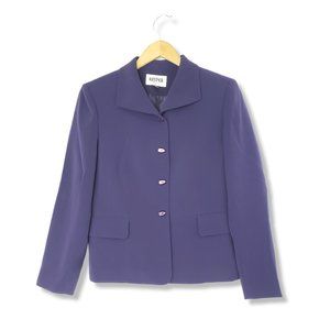 Vintage Kasper Purple Button-up Cropped Blazer Size 6P